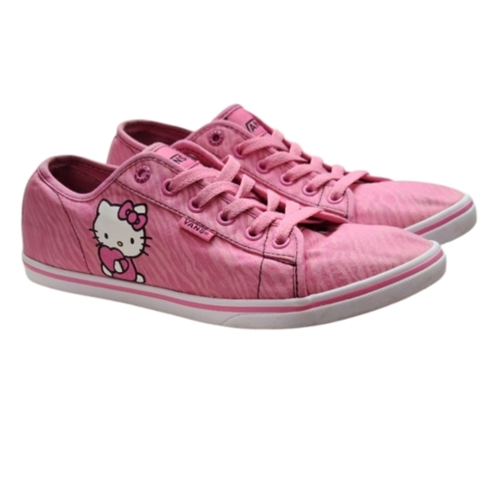 Vans Hello Kitty by Sanrio Womens Pink Low Top Skate Shoes Limited Edition